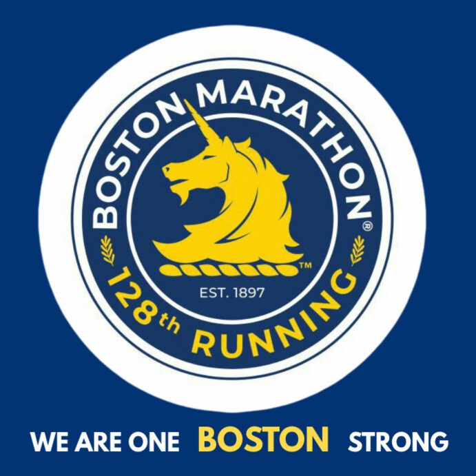 Boston Marathon 2025 | We Are One Boston Strong Poster Wpis na Instagrama template